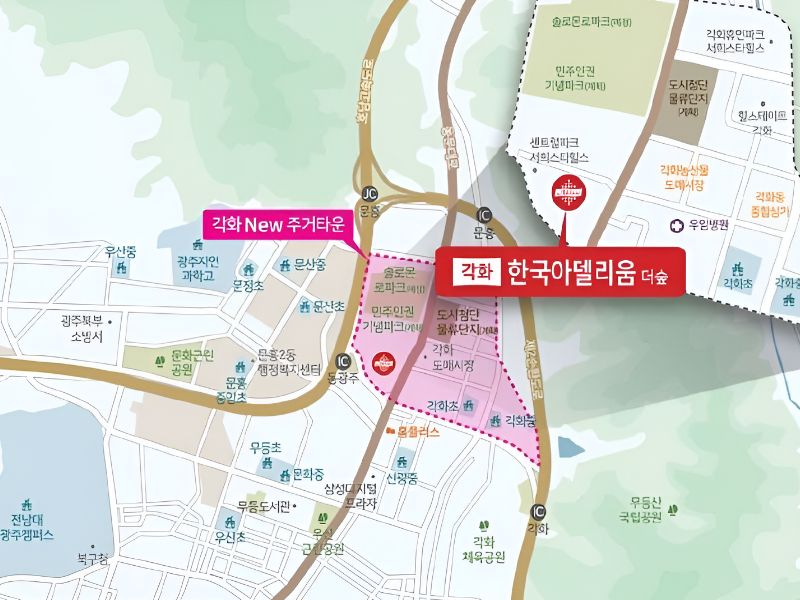 각화 위치도