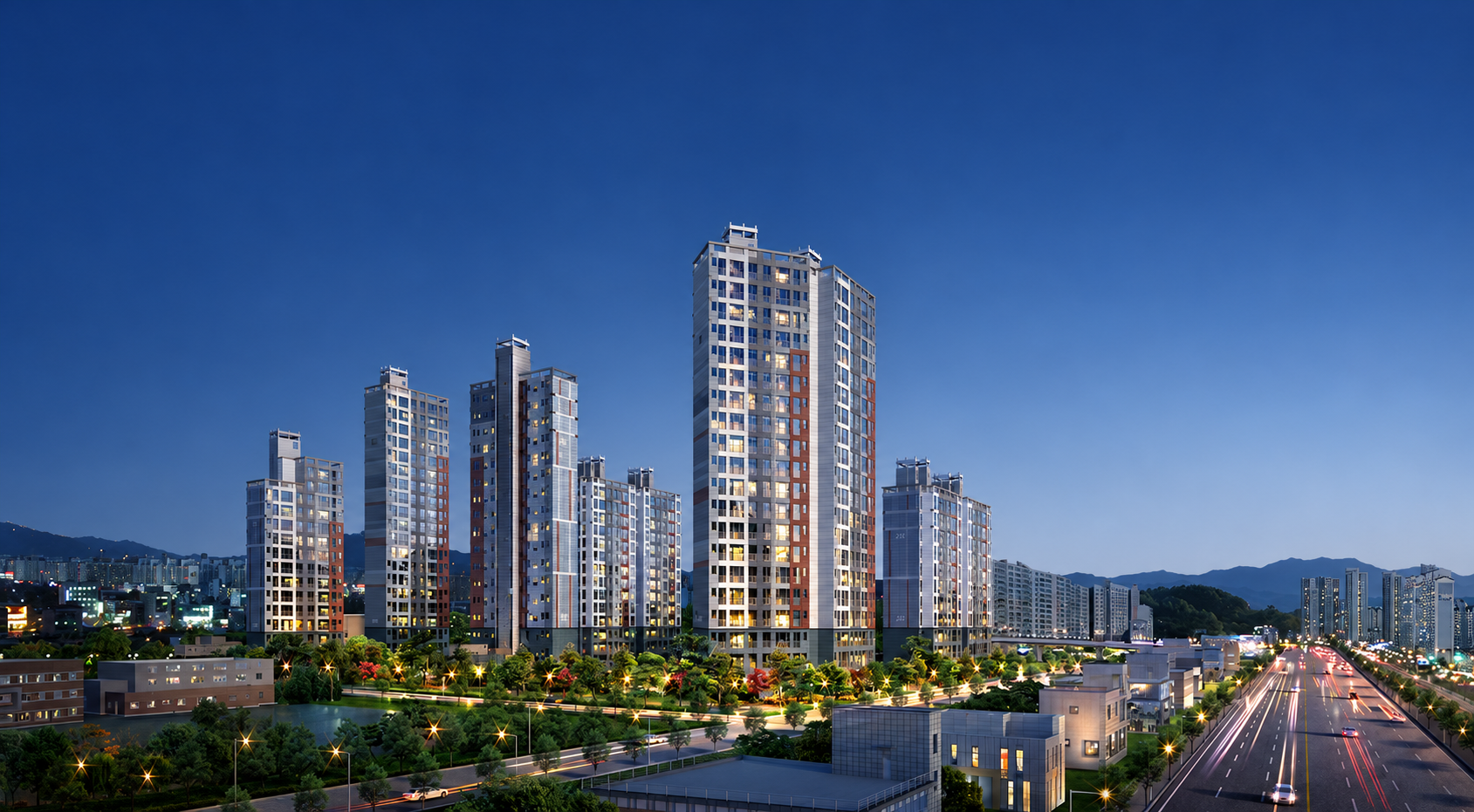 동림동 한국아델리움더숲 전경
